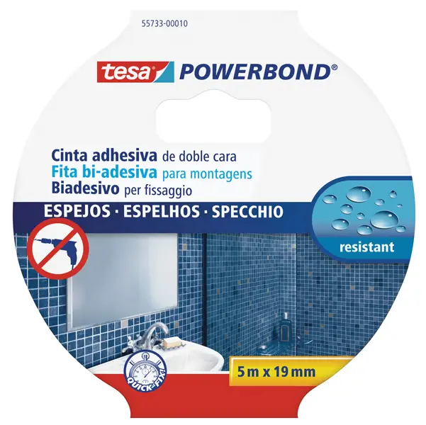 1x NASTRO BIADESIVO 5MTX19MM PER SPECCHI