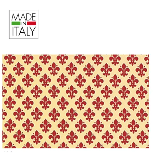 1x ROTOLO CARTARIVESTO 49X300CM GIGLIO ROSSO ADESIVO REXTACO