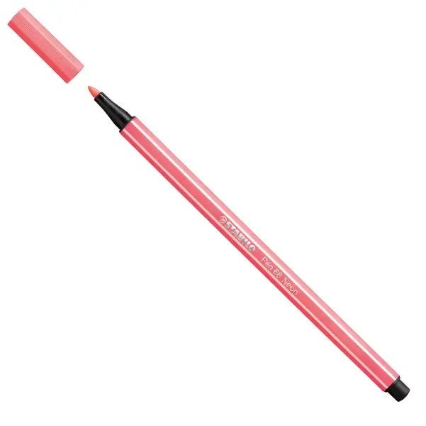 10x PENNARELLO STABILO PEN 68/040 ROSSO FLUO