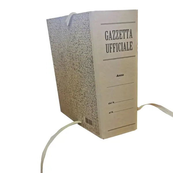 25x FALDONE GAZZETTA UFFICIALE C/LEGACCI JUTA 31X22CM DORSO 10CM