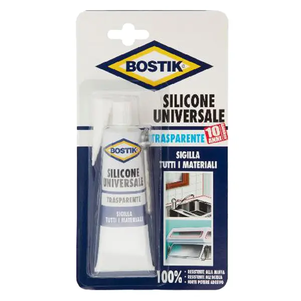 1x SILICONE UNIVERSALE TRASPARENTE 60ML BOSTIK