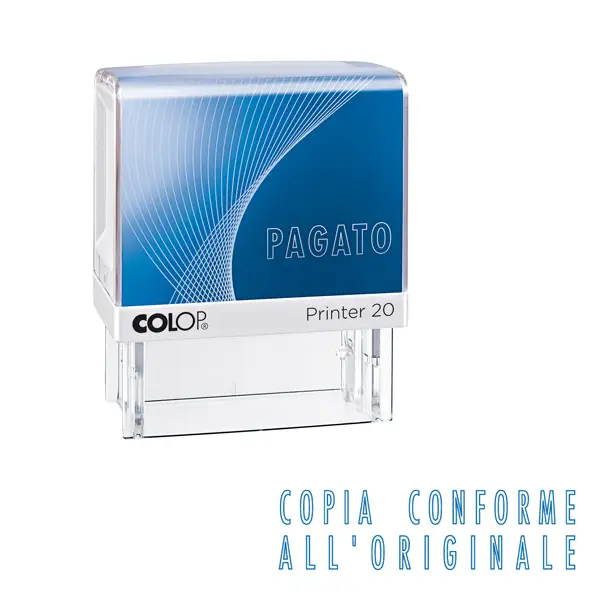 1x Timbro Printer 20/L G7 autoinchiostrante 14x38mm "COPIA CONFORME.." COLOP