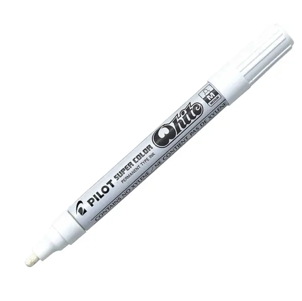 1x Marcatore SUPER COLOR punta media vernice white PILOT