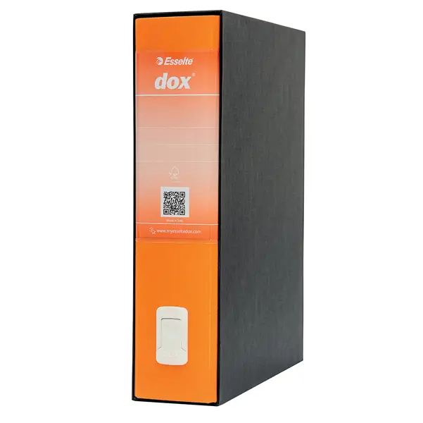 1x Registratore Dox 2 arancio dorso 8cm f.to protocollo Esselte