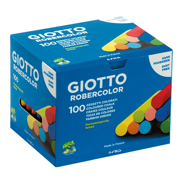 1x SCATOLA 100 GESSETTI TONDI COLORATI GIOTTO