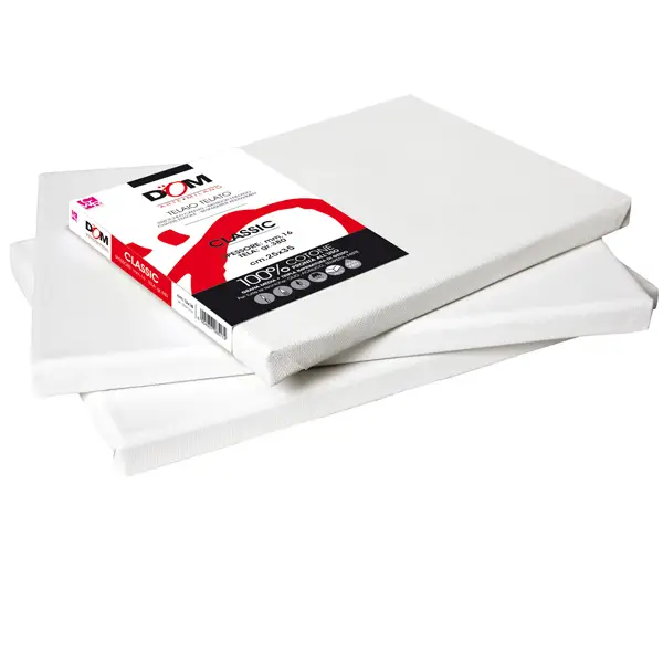 1x Tela pittura Classic 25x35cm bianco DOM
