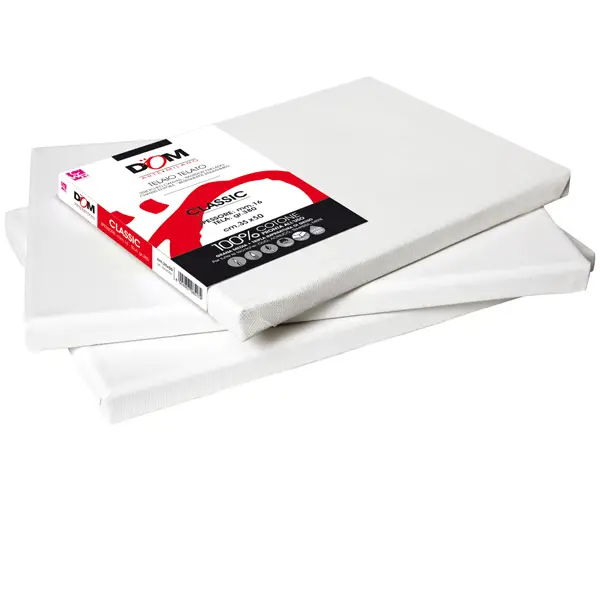1x Tela pittura Classic 35x50cm bianco DOM