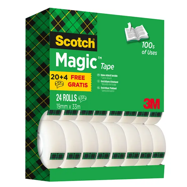 1x Promo pack 20+4 nastro adesivo ScotchR Magic 810 19mmx33mt