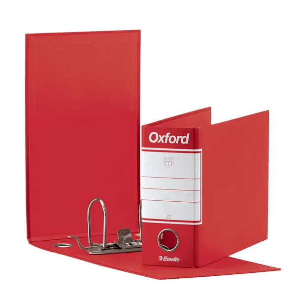 6x Registratore OXFORD G81 rosso dorso 8cm f.to memorandum ESSELTE
