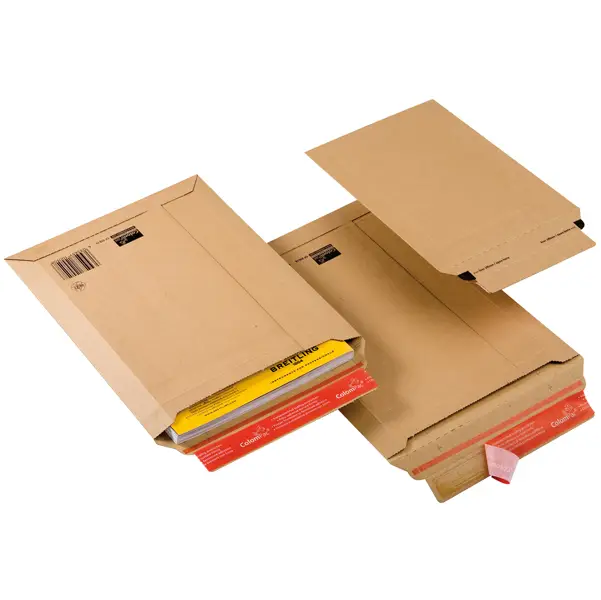 20x BUSTA A SACCO IN CARTONE B5 185X270X50MM ADESIVO PERM.
