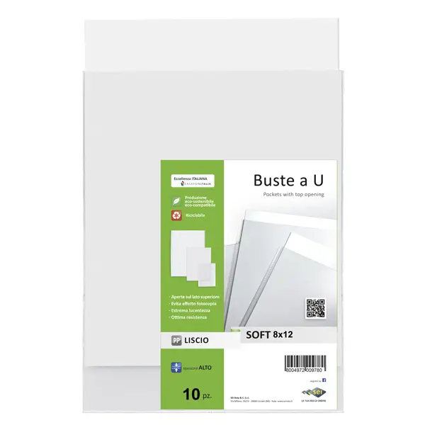 1x 10 buste a sacco PP Soft 80x120mm Sei Rota