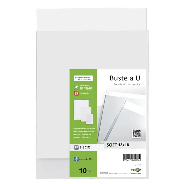 1x 10 buste a sacco PP Soft 130x180mm Sei Rota