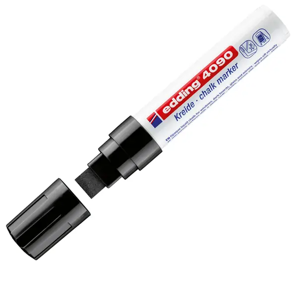 1x Marcatore EDDING 4090 punta scalpello gesso liquido nero