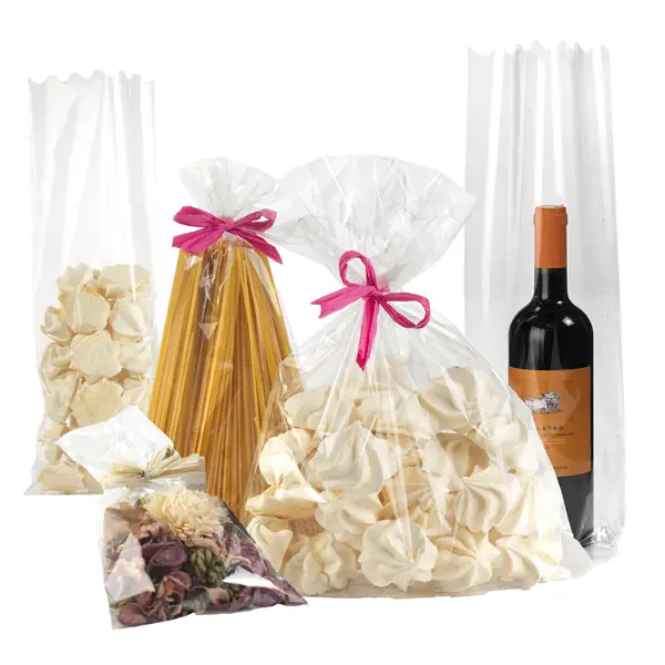 1x 100 BUSTE REGALO CRYSTAL TRASPARENTE 35X50CM
