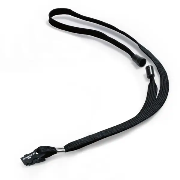 1x 10 CORDONCINO PORTABADGE IN TESSUTO 440X10MM NERO DURABLE