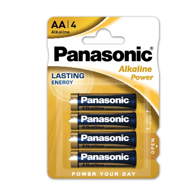 1x BLISTER 4 PILE STILO ALKALINE AA 1,5V PANASONIC