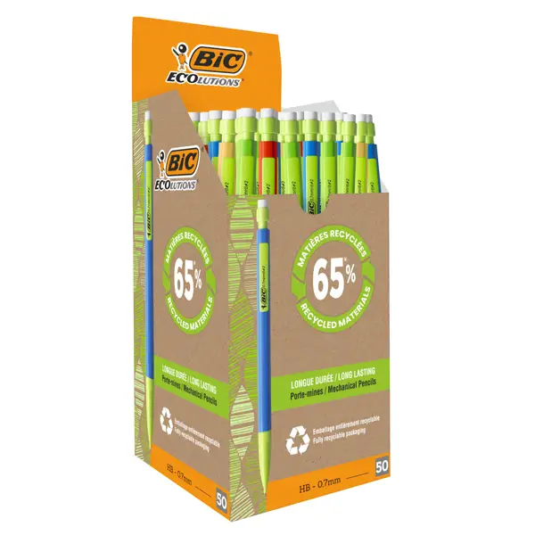1x SCATOLA 50 PORTAMINE 0.7MM MATIC ECOLUTION BIC