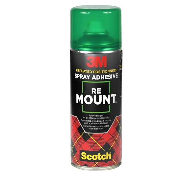 1x ADESIVO SPRAY 3M RE-MOUNT RIMOVIBILE - TRASPARENTE 400ML