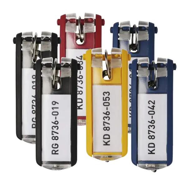 1x SCATOLA 6 PORTACHIAVI KEY CLIP ASSORT. DURABLE