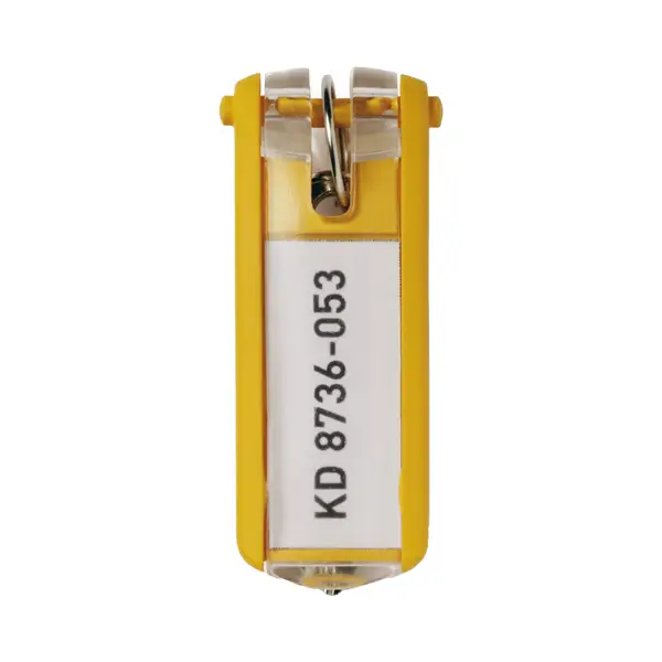 1x SCATOLA 6 PORTACHIAVI KEY CLIP GIALLO DURABLE