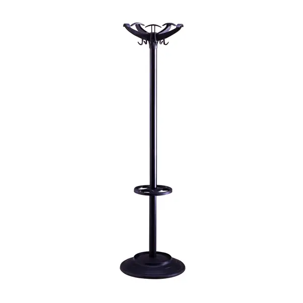 1x APPENDIABITI 168CM A 5 POSTI C/PORTAOMBRELLI NERO