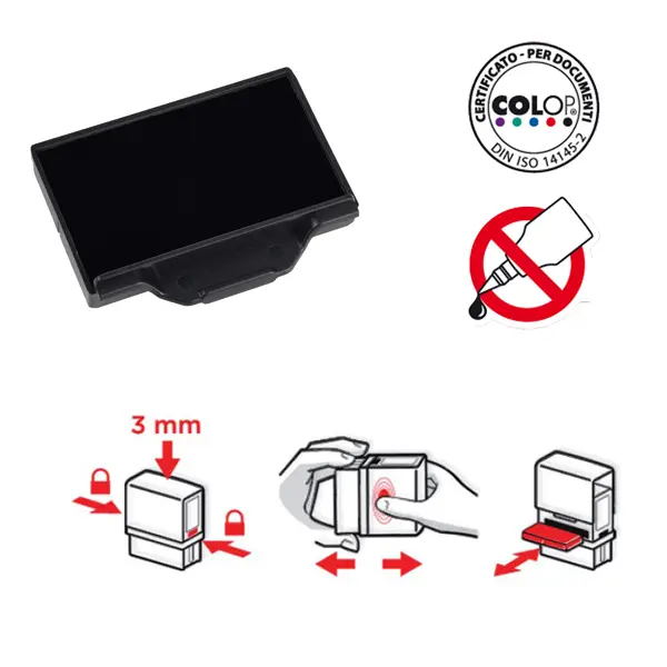 5x TAMPONE COLOP E/45 NERO