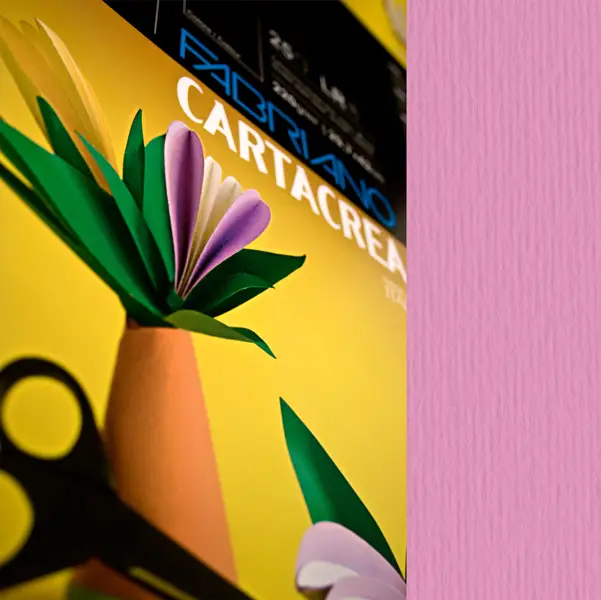 1x Blister 10fg cartoncino 35x50cm 220gr fucsia Cartacrea Fabriano
