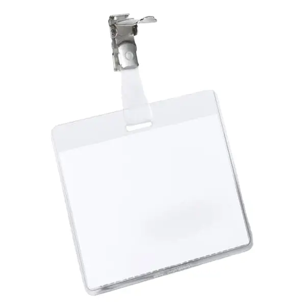 1x 5 PORTABADGE IN PVC 60X90MM C/CLIP IN METALLO DURABLE