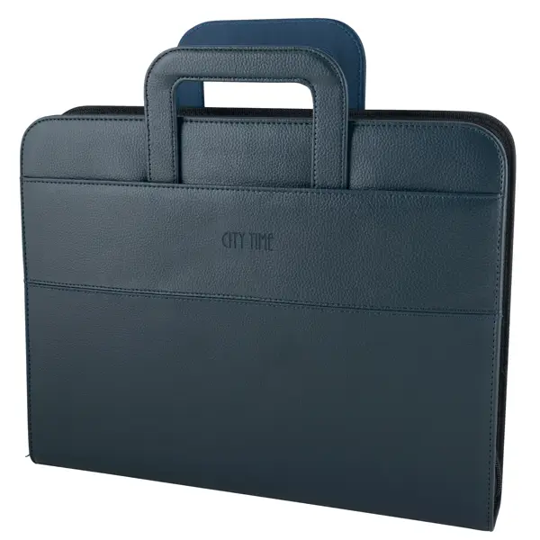 1x CARTELLA PORTABLOCCO PROFESSIONAL 36X28.5X6CM BLU City Time