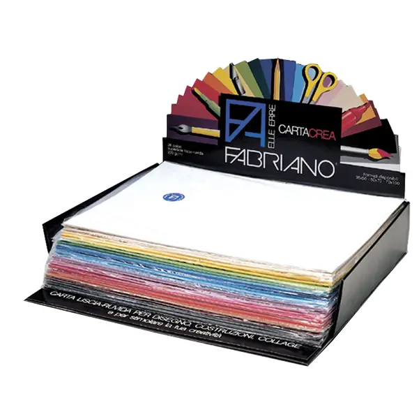 1x Expo 260 cartoncino 35x50cm 220gr ass. in 25 colori Cartacrea Fabriano