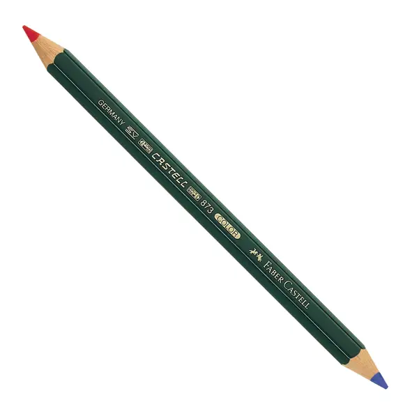 12x MATITA BICOLORE GROSSA ROSSO-BLU 873 FABER CASTELL