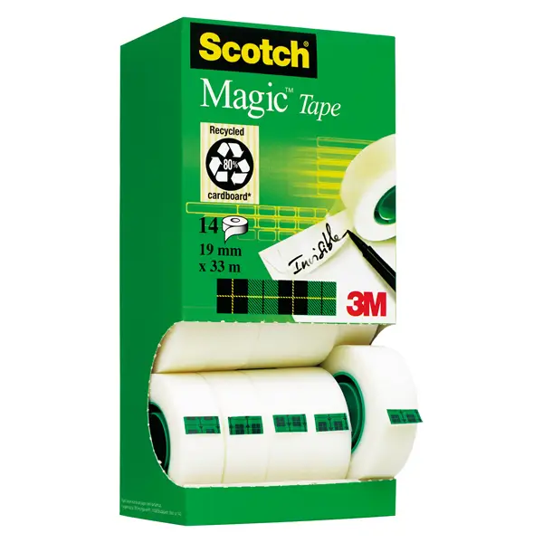 1x Multi pack 12+2 nastro adesivo ScotchR Magic 810 19mmx33mt permanente