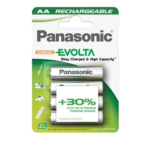 1x BLISTER 4 PILE STILO RICARICABILI AA 1,2V INFINIUM PANASONIC