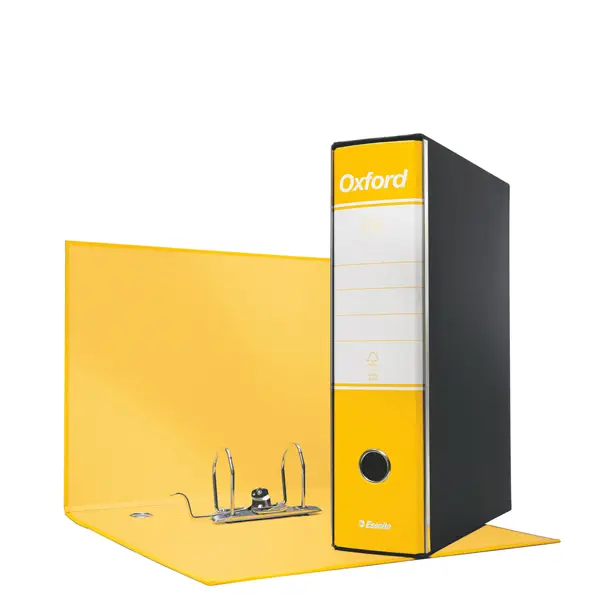 6x Registratore OXFORD G83 giallo dorso 8cm f.to commerciale ESSELTE