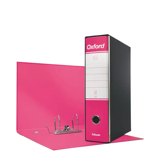 6x Registratore OXFORD G83 fucsia dorso 8cm f.to commerciale ESSELTE