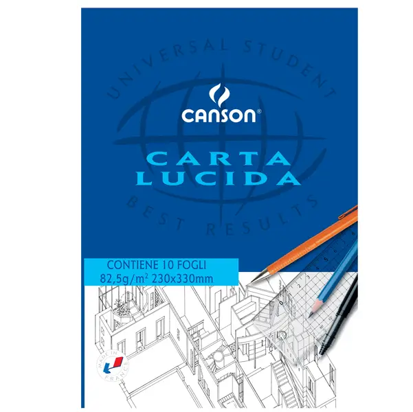 25x BLOCCO CARTA LUCIDA MANUALE 230x330mm 10FG 80GR CANSON