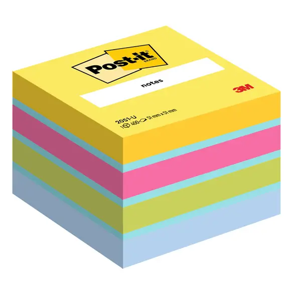 1x BLOCCO MINICUBO 400foglietti Post-itR 51x51mm 2051-U ULTRA