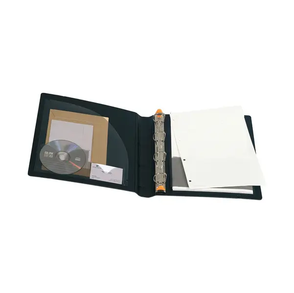 1x RACCOGLITORE MANAGER 4ANELLI D30MM A4 MAXI IN PPL NERO EXACTIVE