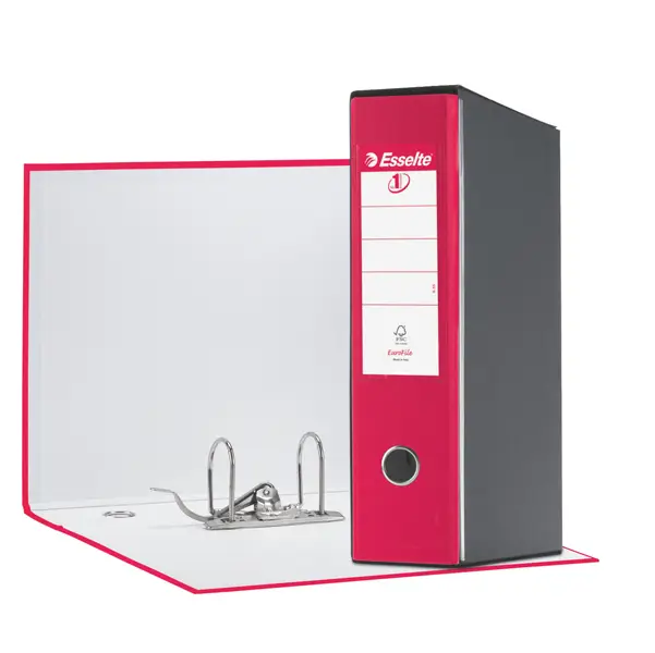 1x Registratore EUROFILE G55 fucsia dorso 8cm f.to protocollo ESSELTE