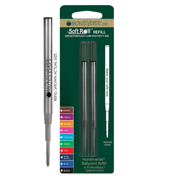 1x Blister 2 refill per SFERA Montblanc R NERO PUNTA MEDIA