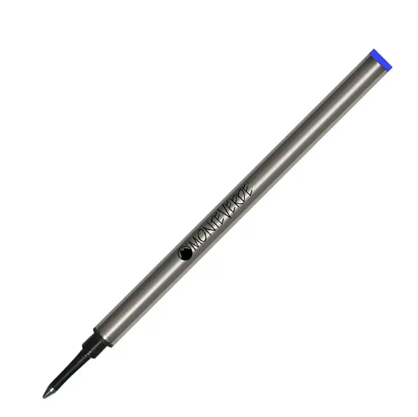 1x Blister 2 refill in metallo per ROLLER BLU PUNTA FINE