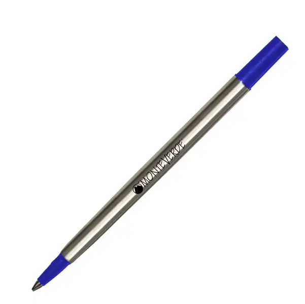 1x Blister 2 refill in metallo per ROLLER Parker R BLU PUNTA FINE