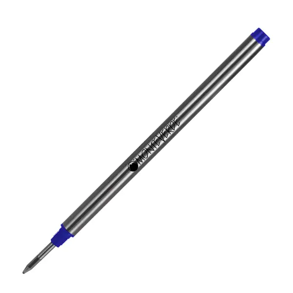 1x Blister 2 refill in metallo per ROLLER Montblanc R BLU PUNTA MEDIA