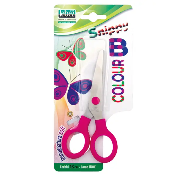 1x Forbici SNIPPY color 13cm punta tonda 4512 LEBEZ