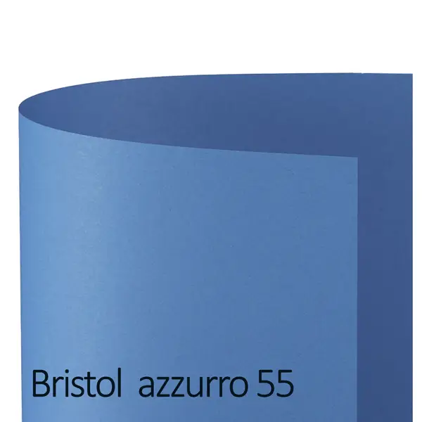 1x Conf.10 cartoncino Bristol Color 200gr 100x70cm azzurro 55 Favini