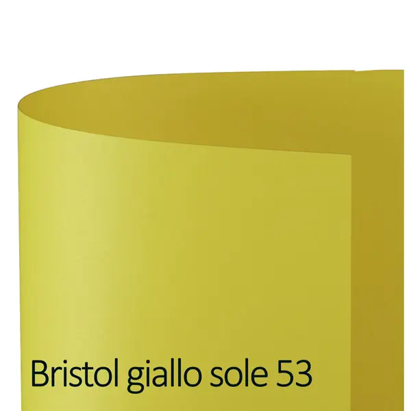 1x Conf.10 cartoncino Bristol Color 200gr 100x70cm giallo sole 53 Favini
