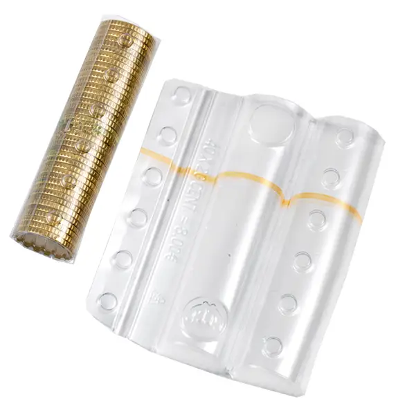 1x SACCHETTO DA 100 BLISTER PORTAMONETE 20 CENT FASCIA ARANCIO