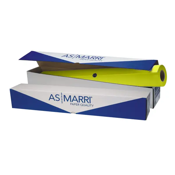 1x Carta plotter inkjet giallo fluo 914mmx45mt 100gr J.100 8429 ASMarri