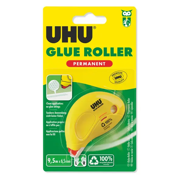 1x COLLA A NASTRO DRYCLEAN ROLLER 6.5mmx8.5mt PERMANENTE in blister UHU