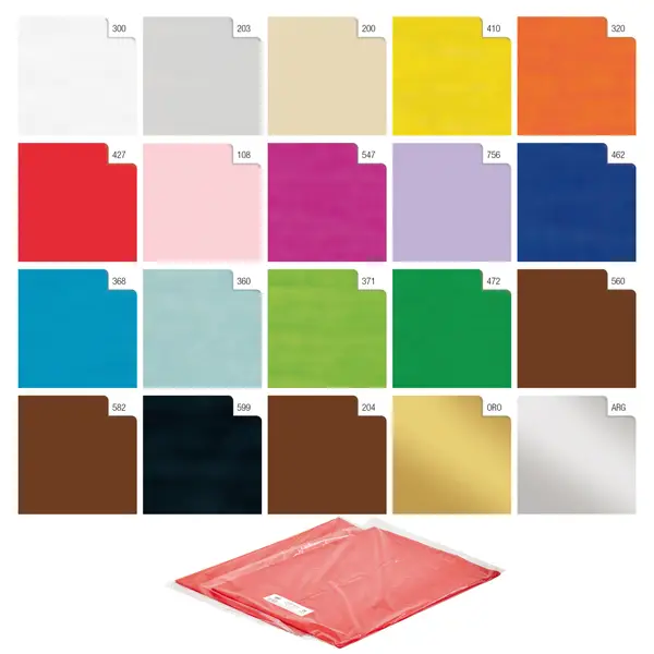 1x BUSTA 26fogli 50x70cm CARTA VELINA 20gr GRIGIO Rex Sadoch